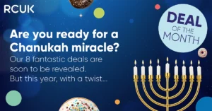 Deal of the month. Menorah candle during Chanukah.